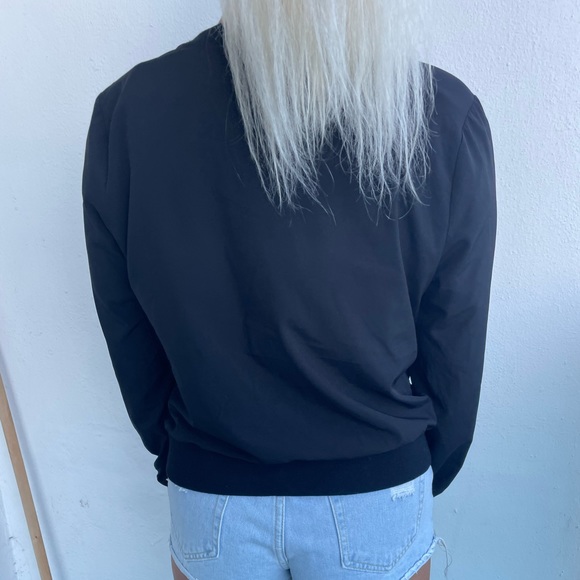 Black full zip bomber jacket - Picture 3 of 4